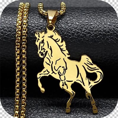 My Sweet Romance® Paarden Ketting - Goud - Steigerend Paard