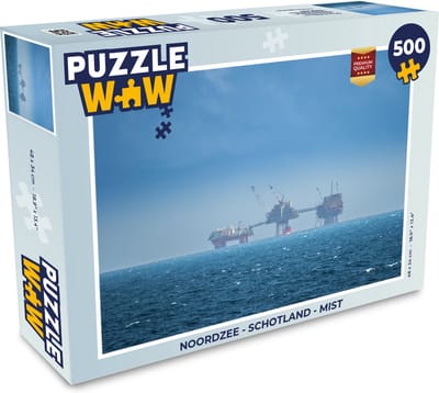 Puzzel Noordzee - Schotland - Mist - Legpuzzel - Puzzel 500 stukjes