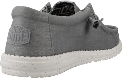 HEYDUDE - Wally Canvas Heren Instappers Light Grey - Maat 46