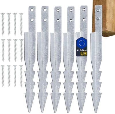 Grondankers Set - Speeltoestel Verankering - Speeltoestellen Beveiligen - Verzinkt Staal S355 - 44 cm Lengte - Zilverkleurig