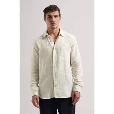 Dstrezzed Ds-axton Shirt Silver Birch Size: S | Long-Sleeved T-Shirts Outlet | Heren | Wit