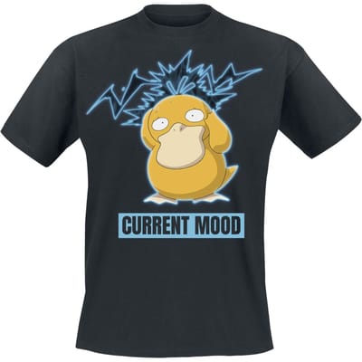 Pokémon - Gaming T-shirt - Psyduck - Confusion - S tot XXL - voor Mannen - zwart