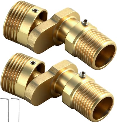 S-aansluiting excentrische 1/2 naar 3/4, 2 stuks adapter douchearmatuur, 360° draaibare S-aansluiting voor wandarmaturen, voor keuken, badkamer, openbare ruimtes