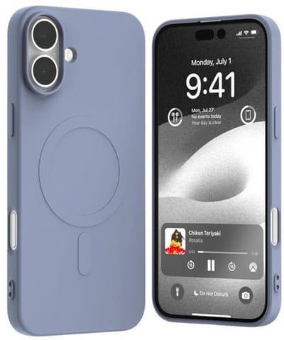 Mercury MagSafe Semi-Silicone - Hoesje voor mobiele telefoon - iPhone 16 Plus - Lawendekleur - Antislip