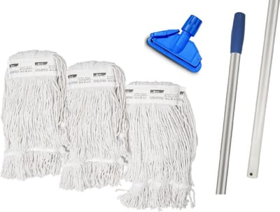 MAUS Dweil set compleet - aluminium dweilstok - 3 moppen