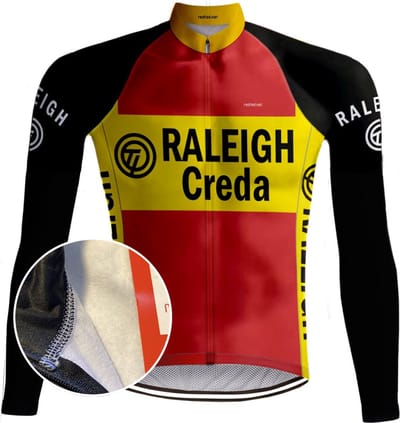 Retro Winter Wielerjack TI-Raleigh( FLEECE) - REDTED - M