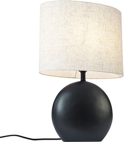 QAZQA timo - Japandi Tafellamp - 1 lichts - H 45 cm - Zwart - Woonkamer | Slaapkamer