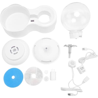 Fontaine à eau intelligente pour chat Distributeur d'eau automatique à circulation pour animaux de compagnie Grande capacité Chat Chien white