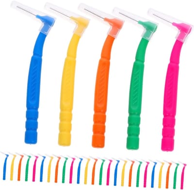 Tandenborstelset Dagelijks Gebruik - Interdentale Borstels - Mondhygiëne Verbeteren - Ergonomisch Ontwerp - 30 Stuks - Diverse Kleuren