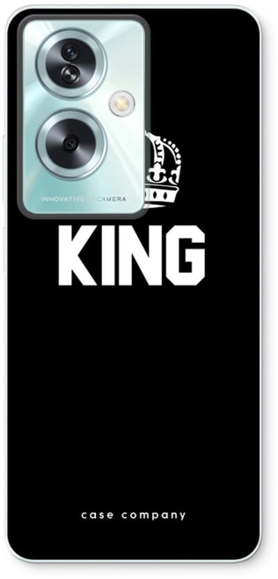Case Company® - Hoesje geschikt voor Oppo A79 hoesje - King zwart - Soft Cover Telefoonhoesje - Bescherming aan alle Kanten en Schermrand