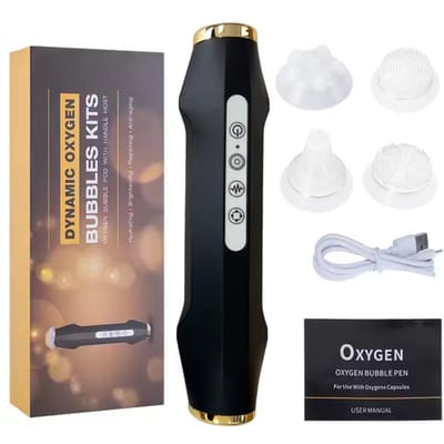 Draagbare CO2 Zuurstof Bubble Pen Exfoliëren Balanceren Serum Gezichtsmassageapparaat Hoogfrequente Vibratie Huidverzorging Schoonheidsmachine