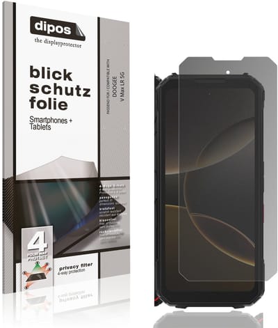 dipos – Matte Privacy Screenprotector geschikt voor DOOGEE V Max LR 5G | Anti-Spy Beschermfolie