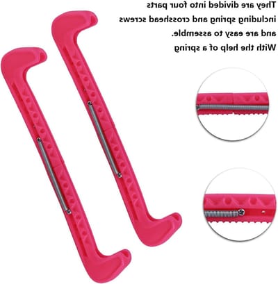 Verstelbare Skate – IJsmes Beschermende Kunstschaats Bewakers – Schoenen Cover Mes Covers Guard Beschermer Roze