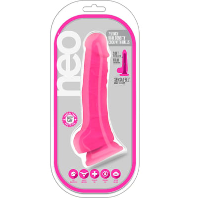 'Neo - Dual Density Cock with Balls', 19 cm