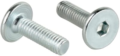 Meubelschroeven M6x20mm met Platte Kop en Binnenzeskant (100 stuks) - Verzinkt Staal