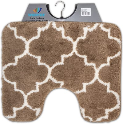 Wicotex - Toiletmat Marseille Taupe - Antislip onderkant - WC mat met uitsparing - Afmeting 50x60cm