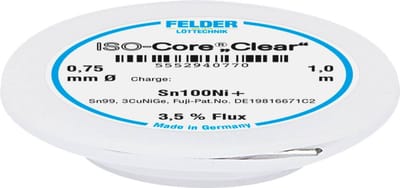 Felder LAttechnik ISOCore Clear Sn100Ni+ Soldeertin loodvrij