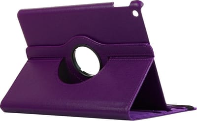 Hoesje - Geschikt voor Apple iPad 8 (2020) - 10.2 inch - 8e Generatie - 360 Graden Hoes - Draaibare Hard Cover Case - Tablethoes Draaibaar - Paars