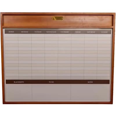 Grooming Deluxe - Stal planner magnetisch met frame 100x84cm