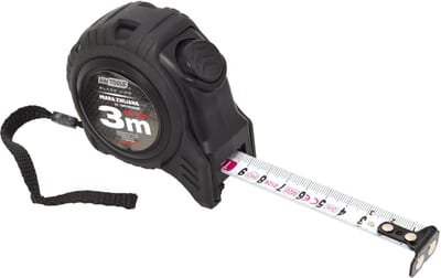 AWTOOLS - Rolmaat - 3m x 19mm - Magnetisch - ABS behuizing - Auto-Lock mechanisme - Nylon coating