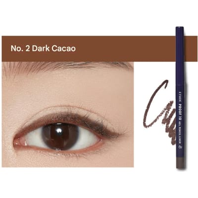 Etude House Proof 10 Gel Waterproof Pencil 0.3g (4 Options) 02 Dark Cacao beige