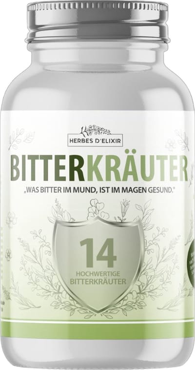 Herbes D'elixir Bitterkruiden Capsules - 100 stuks - zonder toevoegingen - 14 Hoogwaardige Bitterkruiden