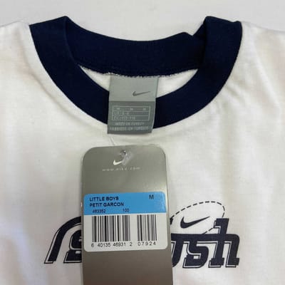 Vintage Nike Jongens Wit "Swoosh" T-shirt