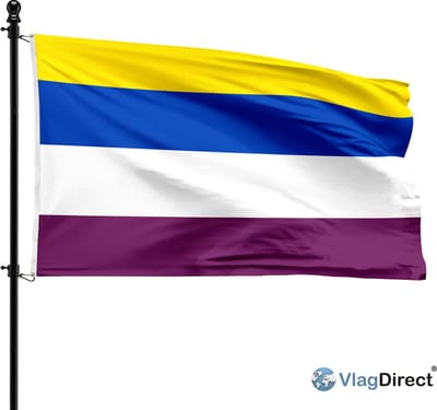 Gemeente Montigny-le-Tilleul vlag - 90 x 150 cm.