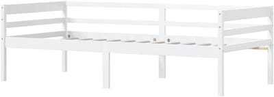 Bedframe Grenenhout - Houten Bed - Slaapcomfort Creëren - Massieve Constructie - 90x200 cm - Wit