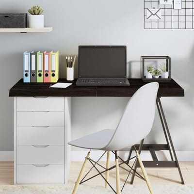 Houten Tafelblad - Keukenblad Werkblad - Tafel Renoveren - Massief Eikenhout - 120 x 50 cm - Donkergrijs