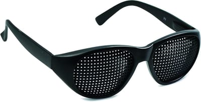 Rasterbril - Gatenbril Oogtraining - Natuurlijk Zicht Verbeteren - Vierkant Raster Design - Breedte 142 mm - Zwart