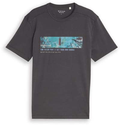 Tom Tailor - T-shirt met fotoprint - Maat XXL - Tarmac Grey