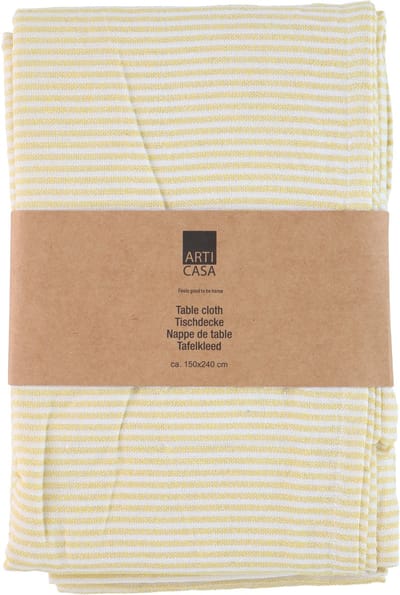 Table cloth stripe lurex yello