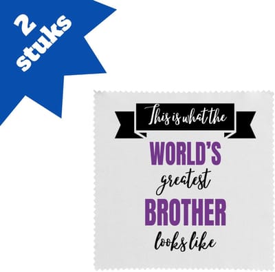Akyol - greatest brother looks like brillendoekjes - Broer - beste broer - verjaardagscadeau - verjaardag - cadeau voor broer - cadeau - kado - geschenk - gift - broer artikelen - 17,8 bij 17,8 cm - 2 stuks