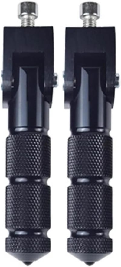 Motor Voetsteunen - Gevouwen Pedalen - Veilig Rijden - Universele Pasvorm - 12.5 cm Lengte - Zwart