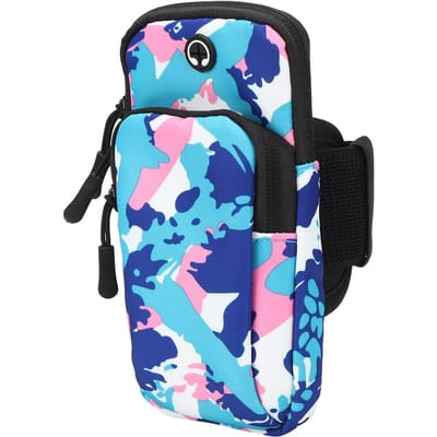 Waterdichte Sport Armtas Universele Hardloop Armband Telefoonhouder Tasje voor IOS voor HuaweiRainbow blue