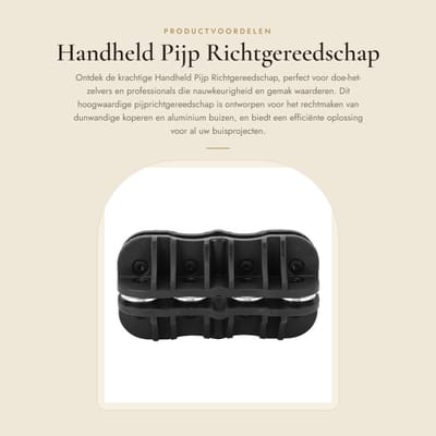 Dailygoods- Pijprichtgereedschap Professionele Handheld - Draagbaar Hulpmiddel - Roller Richtmethode - Geschikt voor Roestvrijstalen/Koperen/Aluminium Buizen - 6 mm - Efficiënte en Stabiele Werking - Pijprichter