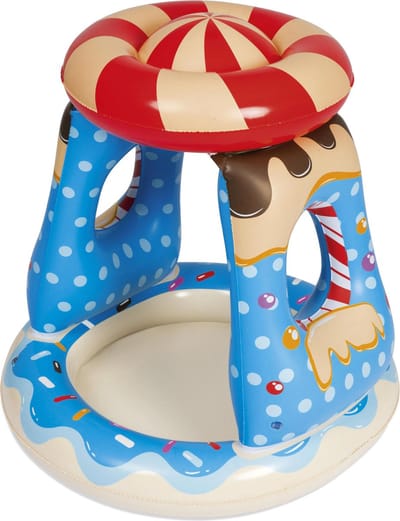 Bestway Candyville Zwembad - Peuterzwembad - Vanaf 2 Jaar - Zonnedak - Zachte Bodem - 91x91x89 cm