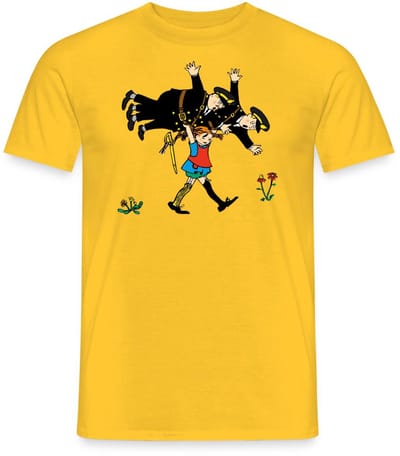 Pippi Langkous Pippi En De Politie T-Shirt Heren