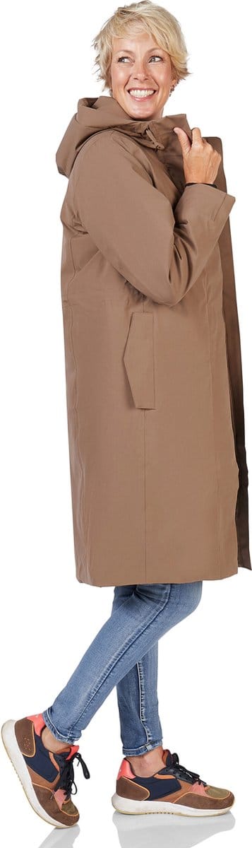 Happy Rainy Days Lange Regenjas Dames Phoenix Taupe