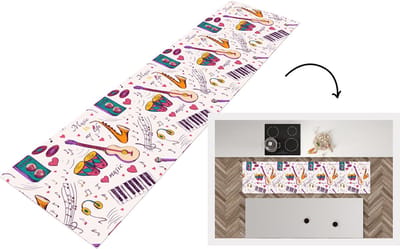 Keukenloper - Loper keuken - Muziek - Instrumenten - Quotes - 200x50 cm - Keukenloper vinyl