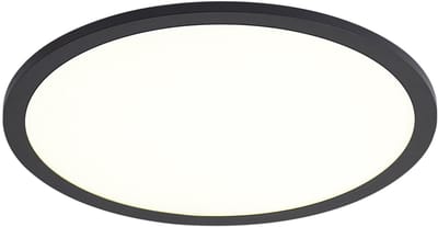 QAZQA knob - Moderne Dimbare LED Plafondlamp met Dimmer - 1 lichts - Ø 394 cm - Zwart - Woonkamer | Slaapkamer | Keuken