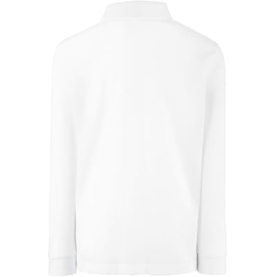 Fruit Of The Loom Kinder Polo Lange Mouwen 65/35 Piqué / Kinderpolo (Wit)