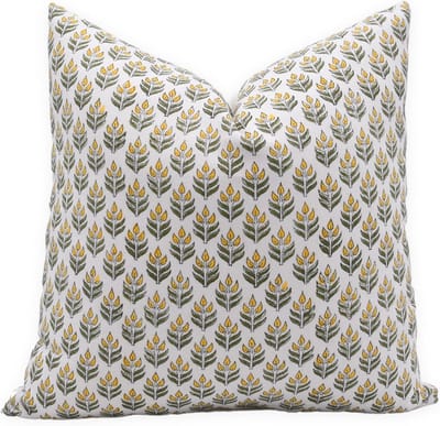 Dikke Katoenen Sierkussenhoes 20x20cm met Bloemenprint - Handgemaakt Boho Wonen