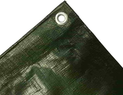 Afdekzeil - 1,5 x 10m - Groen - 210g/m² (15m²) - Bouwzeil - Zeildoek met Ringen - Waterdicht Zeil