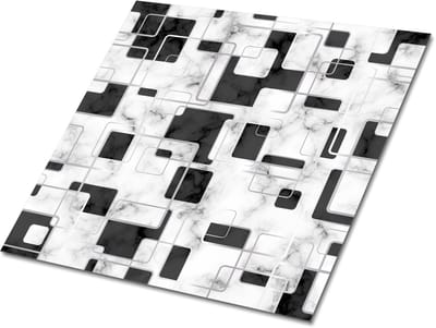 Tulup PVC Tegels - Mozaïek op Marmer Vinyl Tegels - 30 cm x 30 cm - Grijs Vinyl Tegels Zelfklevend - Verpakking van 9 stuks - Vloer Tegels PVC - Geometrisch Plaktegels - Zelfklevende Vinyltegels - Plaktegels keuken en Badkamer