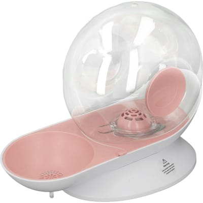 Huisdier Waterdispenser Slakvorm Automatisch Transparant 2.8L Grote Capaciteit Drinkfontein voor roze