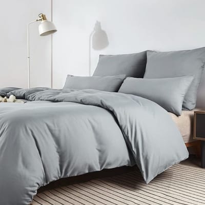 GTB® Dekbedovertrek 180x200 - Dekbedovertrek - Dekbed - Grijs - 200cm x 180cm x 3cm