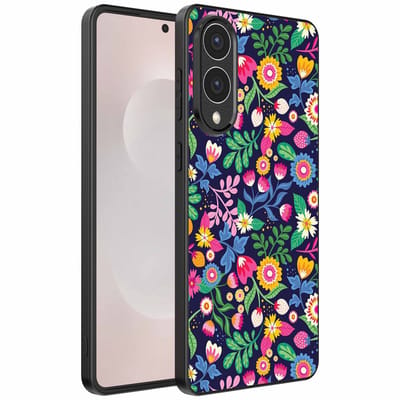 Geschikt voor Samsung Galaxy S25 Edge Telefoonhoesje met bloemen opdruk - TPU backcover case flower design - Smartphonica geschikt voor Samsung Galaxy S25 Edge