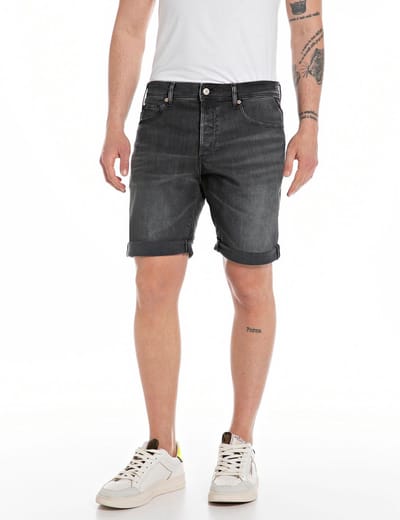Replay Jeans Short Tapered Fit BLACK DELAVÈ (MA981Y.000.573B848 - 99)